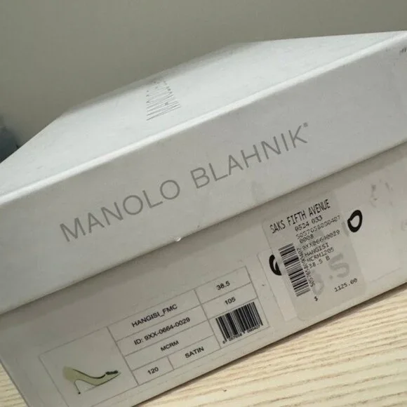 Manolo blahnik White Satin Jewel Buckle Pumps White Satin Jewel Buckle Pump - Picture 8 of 8